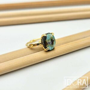 Сребърен пръстен: "Ирис"тюркоаз