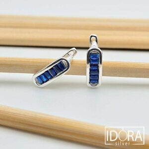 Сребърни обеци: "Скай"циркони