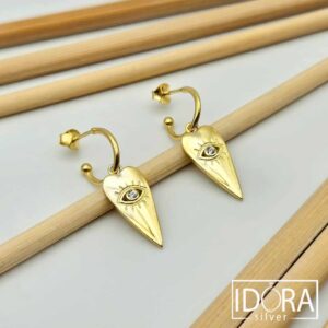 Сребърни обеци: "Провидение"позлата