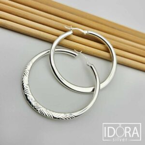 Сребърни обеци: "Шепот"халки