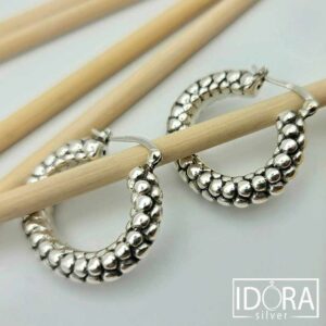 Сребърни обеци: "Аура"халки