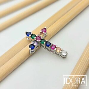 Сребърен медальон: "Хармония"циркони