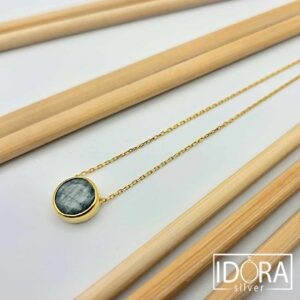 Сребърно колие: "Киара"сапфир