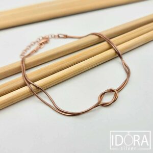 Сребърна гривна: "Връзка"позлата