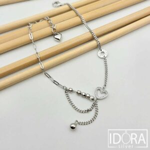 Сребърна гривна: "Обич"