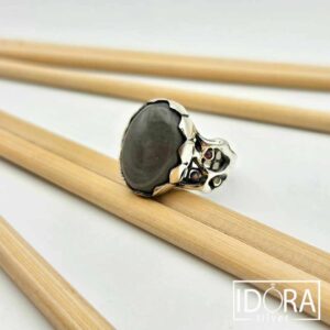 Сребърен пръстен: "Грейстоун"ахат