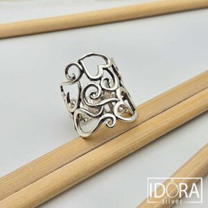 Сребърен пръстен: "Сърца"