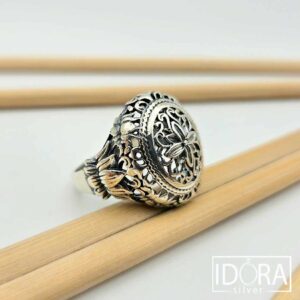 Сребърен пръстен: "Флор"оксидация, орнаменти