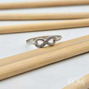 Сребърен пръстен: "Завинаги"циркони