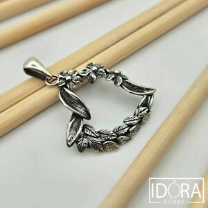 Сребърен медальон: "СърцеЦвет"сърце