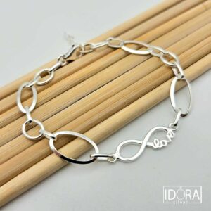 Сребърна гривна: "Вечна Любов"безкрайност