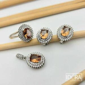 Сребърно съчетание: "Ореол"султанит,циркони