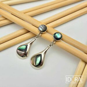 Сребърни обеци: "Касиопея" кралски седеф