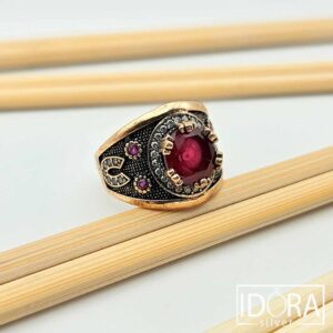 Сребърен пръстен: "Делфи"позлата