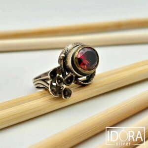 Сребърен пръстен: "Жар"III, позлата, оксидация