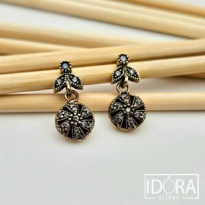 Сребърни обеци: "Флирт"циркони