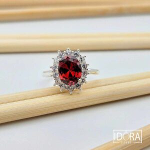 Сребърен пръстен: "Искра"циркон