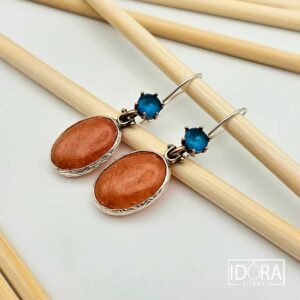 Сребърни обеци: "Авантюра"авантюрин