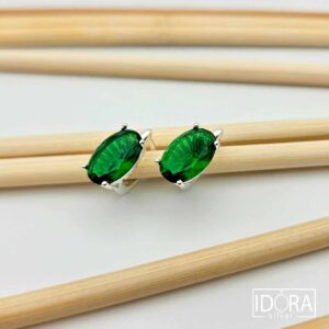 Сребърни обеци: "Оливия"циркони