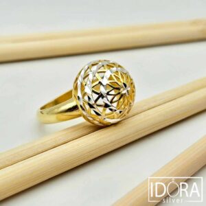 Сребърен пръстен: "Етер"позлата