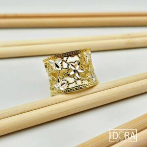 Сребърен пръстен: "Ефир"позлата